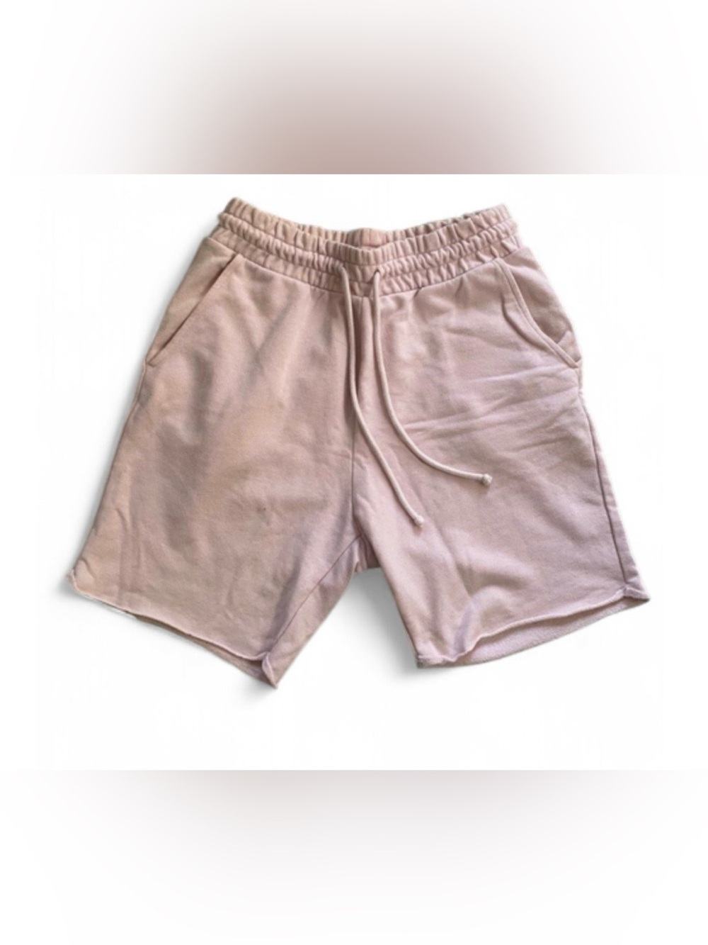 H&M Divided Men's Sweat Shorts Medium Light Pink Cotton Fleece Lounge Casual